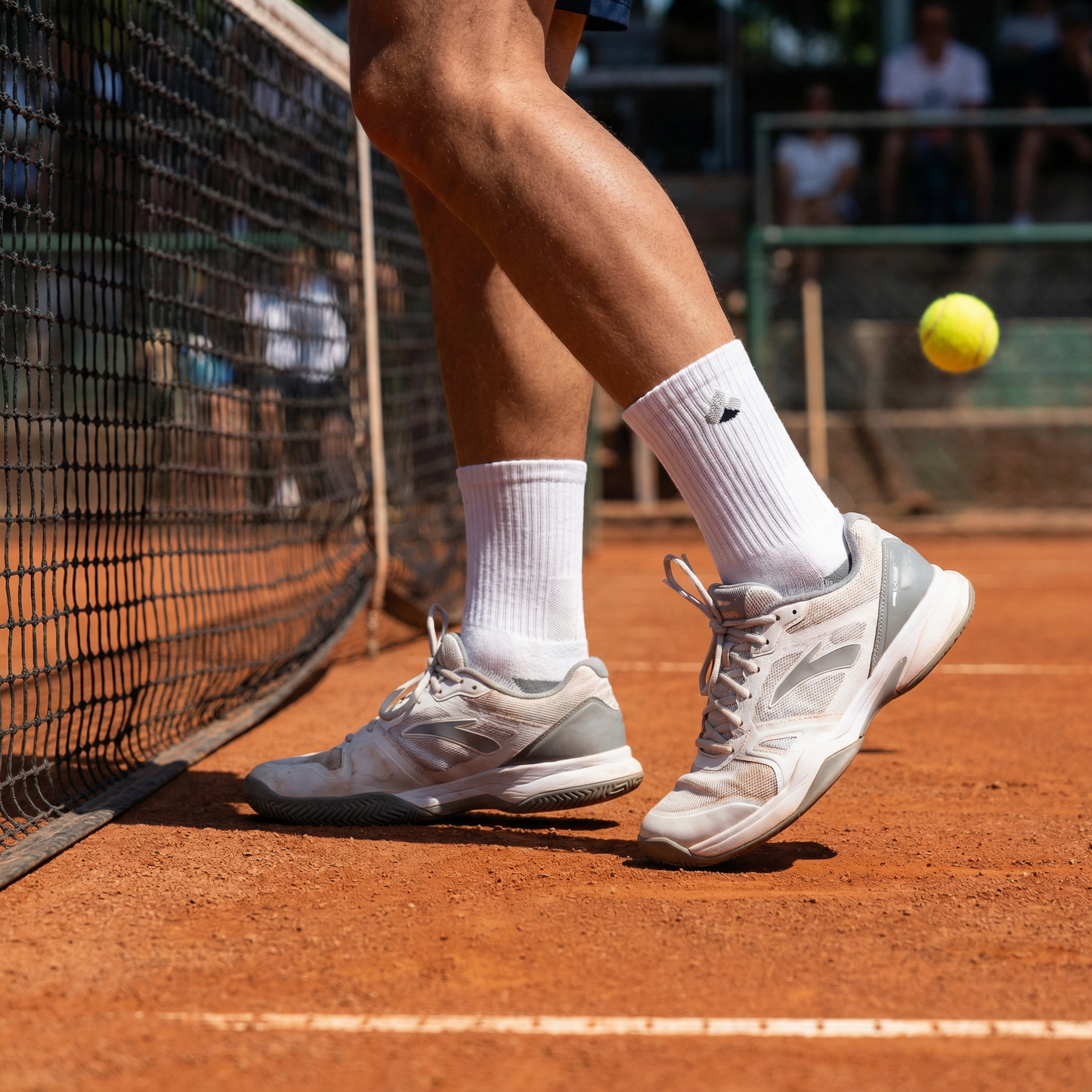 Tennis Socken Crew Weiss/Grau